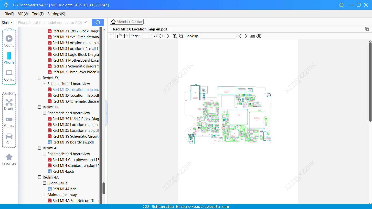 Xiaomi Redmi 3X Location Map En